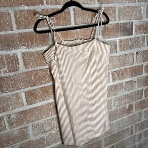 rip curl short cotton dress with tie straps surf stripes sun dress summer